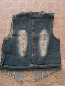 Stylish Half Denim Jacket For Girls