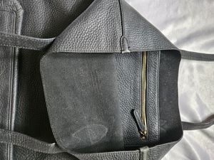 BURBERRY black Learher Handbag