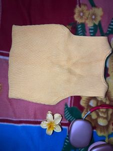 Cute Yellow Crop Tank Top