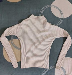 Ribbed Turtle Neck Top