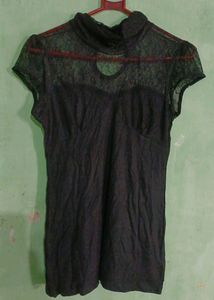 Black Mesh Ladies Top