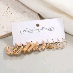 Gold Hoop Earring Set