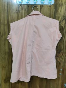 Vintage Pink Sleeveless Blazer/Vest with pockets