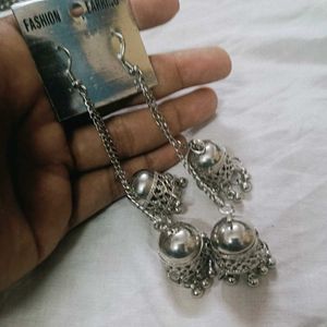 Oxidized Silver Earrings