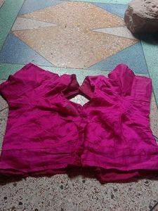 Pink Silk Sari Blouse