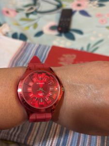 WOMAGE Quartz Red Watch