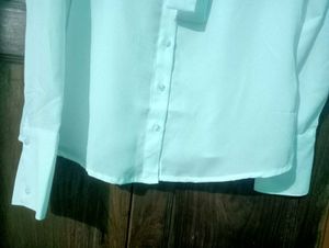 White Tie Neck Shirt
