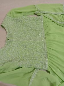 georgette one piece with heavy flare and can can .. wore 1-2 time