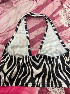 Zebra Halter Top
