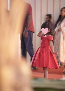 Red Partywear Frock