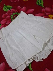 White Mini Skirt..branded