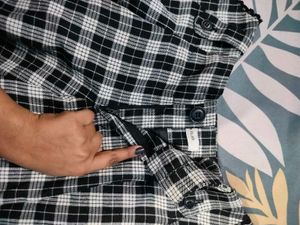 Checked Skort (Skirt With Attached Shorts)