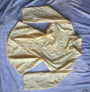 Yellow Shirt With Heart Print 💓✨