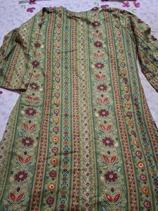 Green Printed Kurta