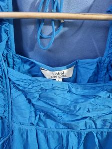 Label Cute Blue Sleeveless Top