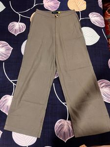 Olive Green Wide Leg Pants mid rise
