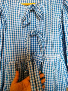 Blue BowTie Top For Women