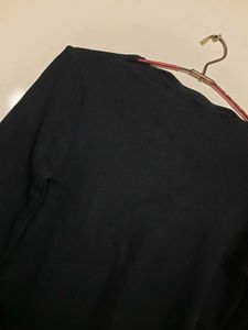 Black Scalloped Trim Sweater