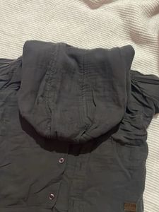 Hooded Button-Up Shirt