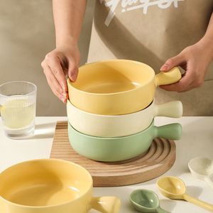 Meadow Ceramic Bowl with Handle - Matte Finish