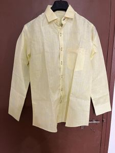 Vintage Yellow Long Sleeve Button-Up