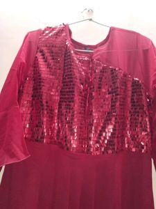 Red Mirror Maxi Dress