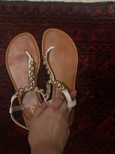 Beaded Thong Sandals