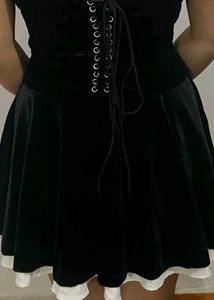 Black Velvet Mini Skirt