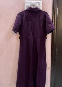 Wine Colour Shirt Style One Piece