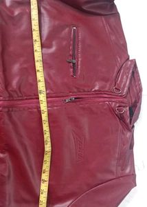 Burgundy Fox Leather Look Jacket
