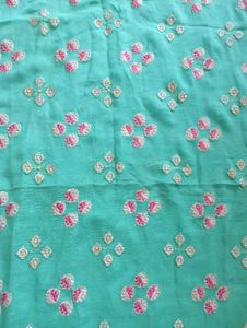 Sky Embroidery Printed Kurti For