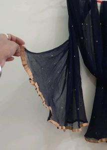 Blue Georgette Dupatta With Golden Stones✨️