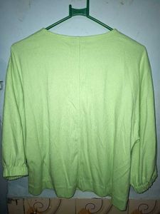 Alfani Green Balloon Sleeve Top