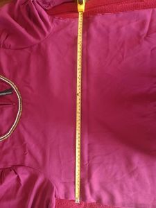 Dark Pink Top With Beaded Neckline