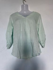 Mint Green V-Neck Top