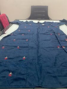 Straight Navy Blue Kurta