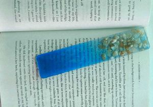 beach theme resin bookmark