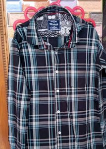 Kraag Plaid Long Sleeve Shirt