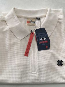 Textured White Polo T-Shirt