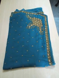 Elegant Teal Saree