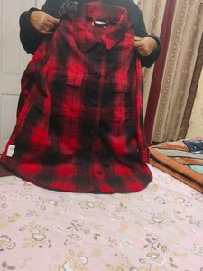 Red & Black Plaid Flannel Shirt