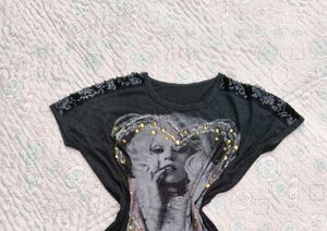 Y2k Black Graphic Tee