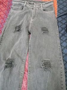 Ripped Wide Leg Jeans