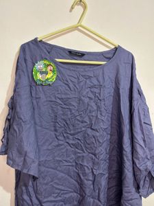 Elegant Blue Tunic Top