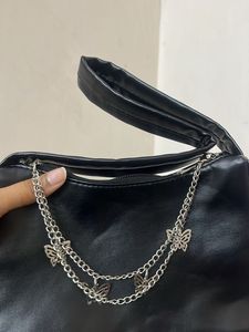 Black Butterfly Chain Handbag