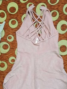 Pink Halter Mini Dress