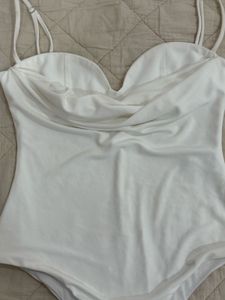 Zara White layered bodysuit