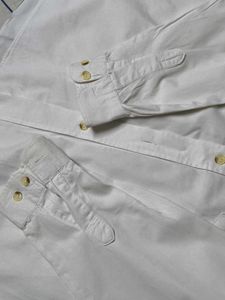 The Hunt Men White Cotton Mix Formal Shirt
