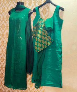 Elegant Zari Work Koti Kameez Inner With Dupatta