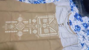 Cotton Kurta with Front And Back printed Design
